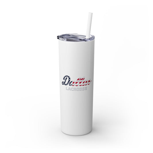 SMU Lacrosse Skinny Tumbler with Straw (20oz)