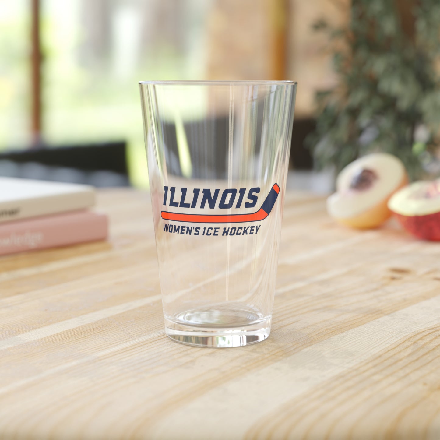 Illinois Hockey Pint Glass