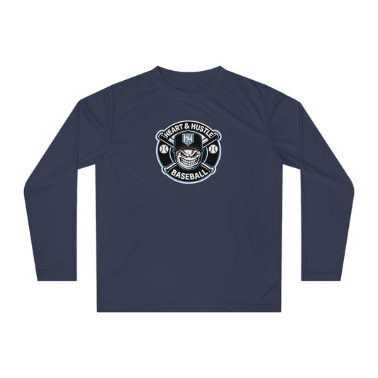 Adult Heart and Hustle Baseball Team 365 Performance Long Sleeve Shirt