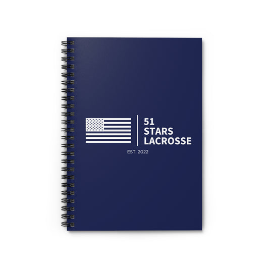51 Stars Spiral Notebook - Ruled Line (8" x 6")