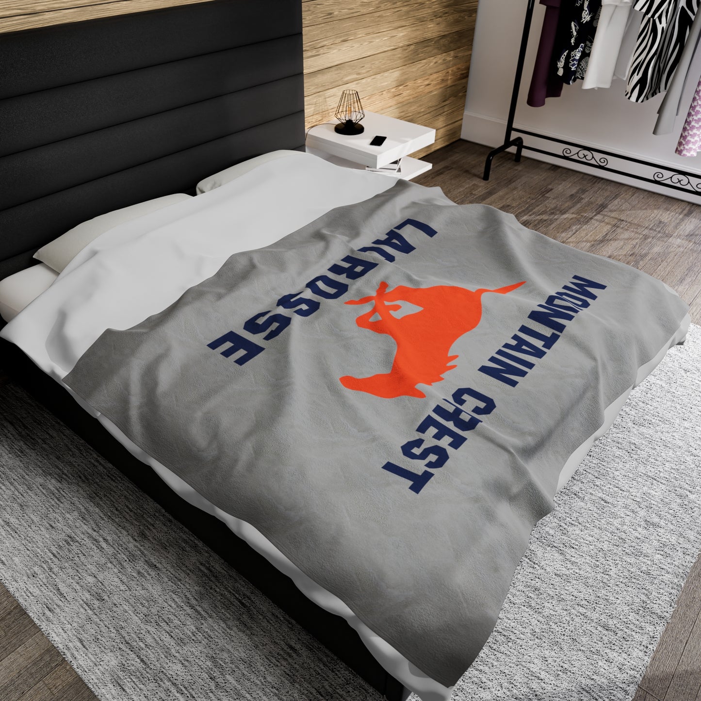 Mountain Crest Lacrosse Velveteen Plush Blanket (60" x 80")