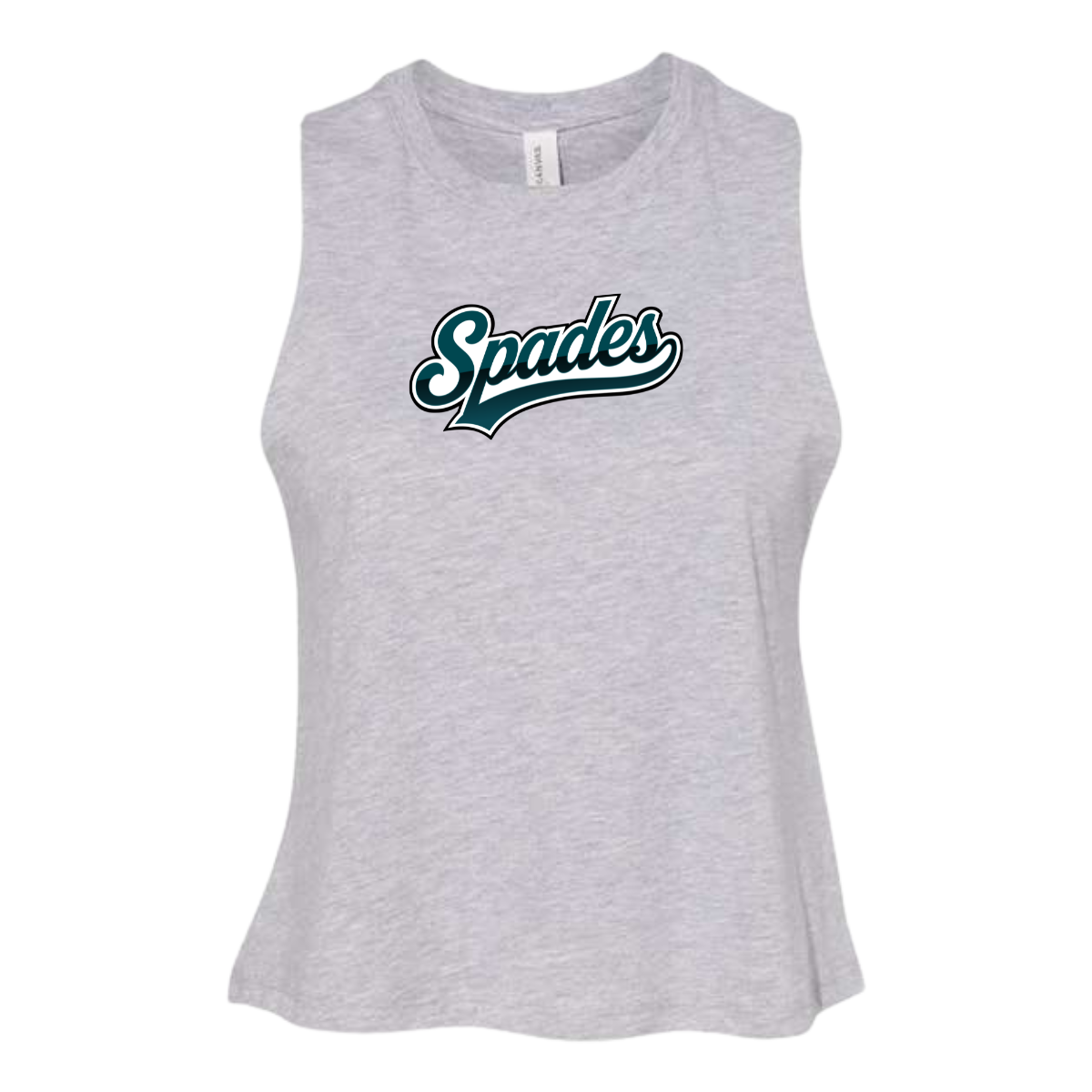Women's South Bay Spades Bella + Canvas Racerback Cropped Tank