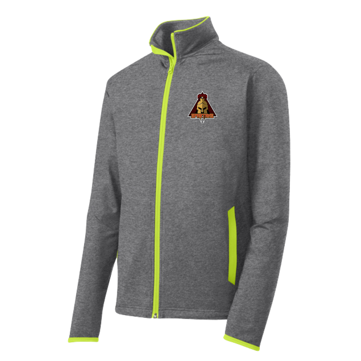 Adult Spartans Sport-Tek Sport-Wick Stretch Full-Zip Jacket