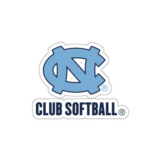 UNC Club Softball Die Cut Stickers