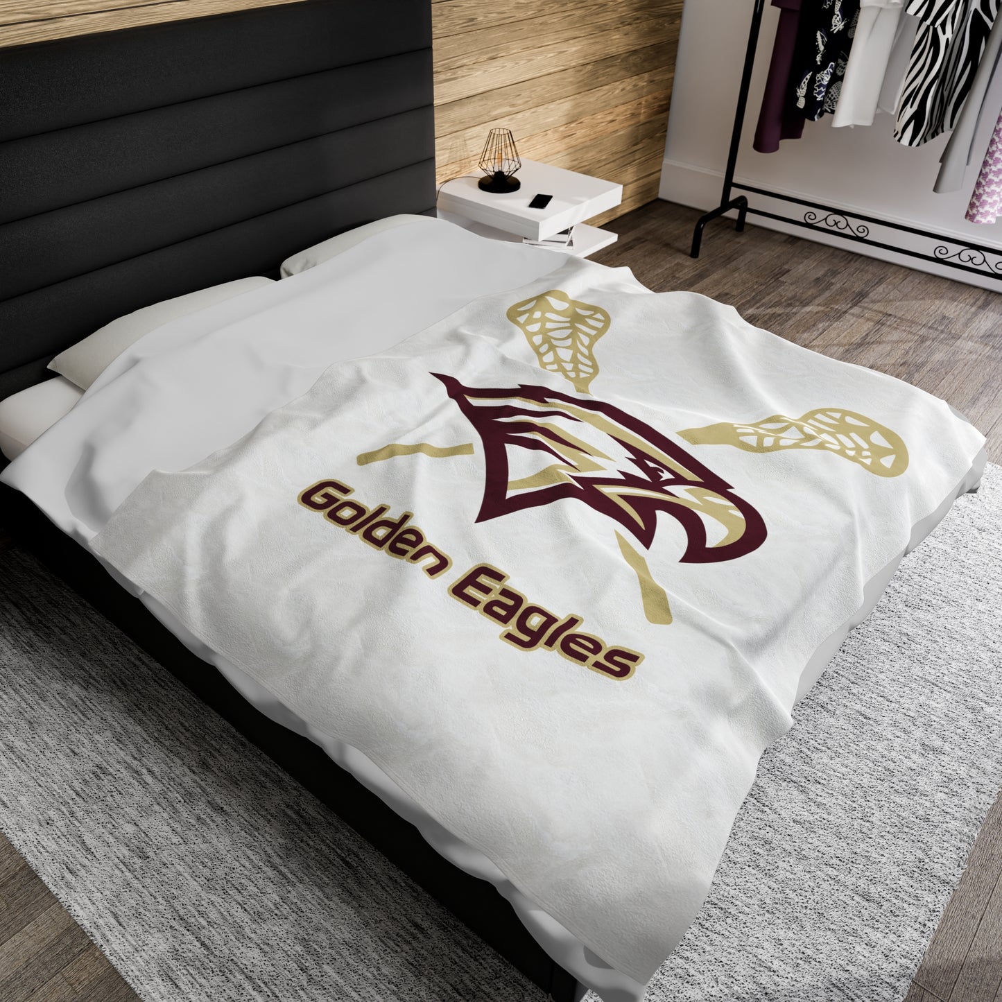Maple Mountain Youth Lacrosse Velveteen Plush Blanket