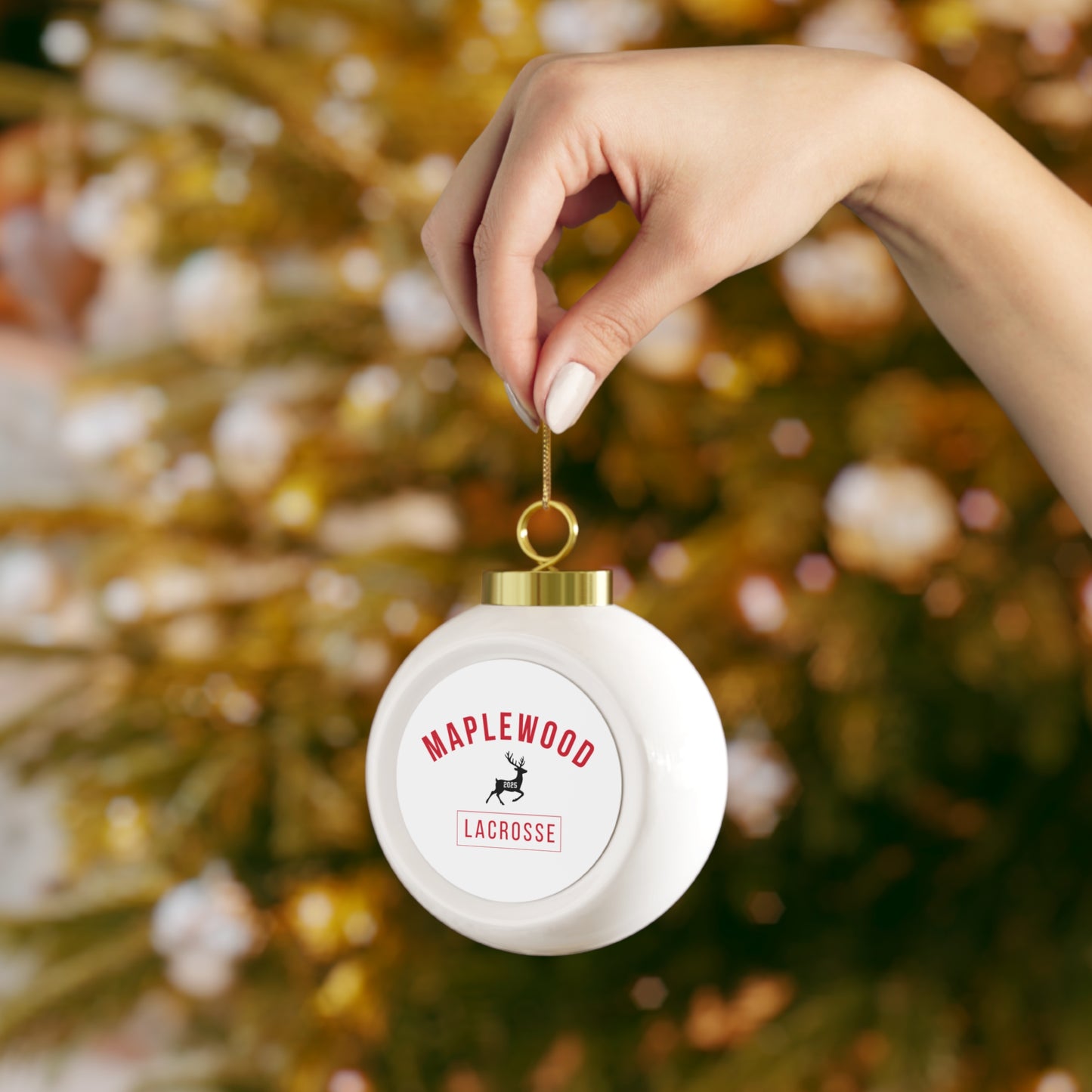 Maplewood Lacrosse Christmas Ball Ornament