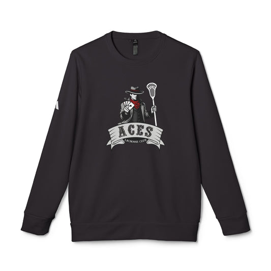 Adult Aces Lacrosse Adidas Fleece Crewneck Sweatshirt