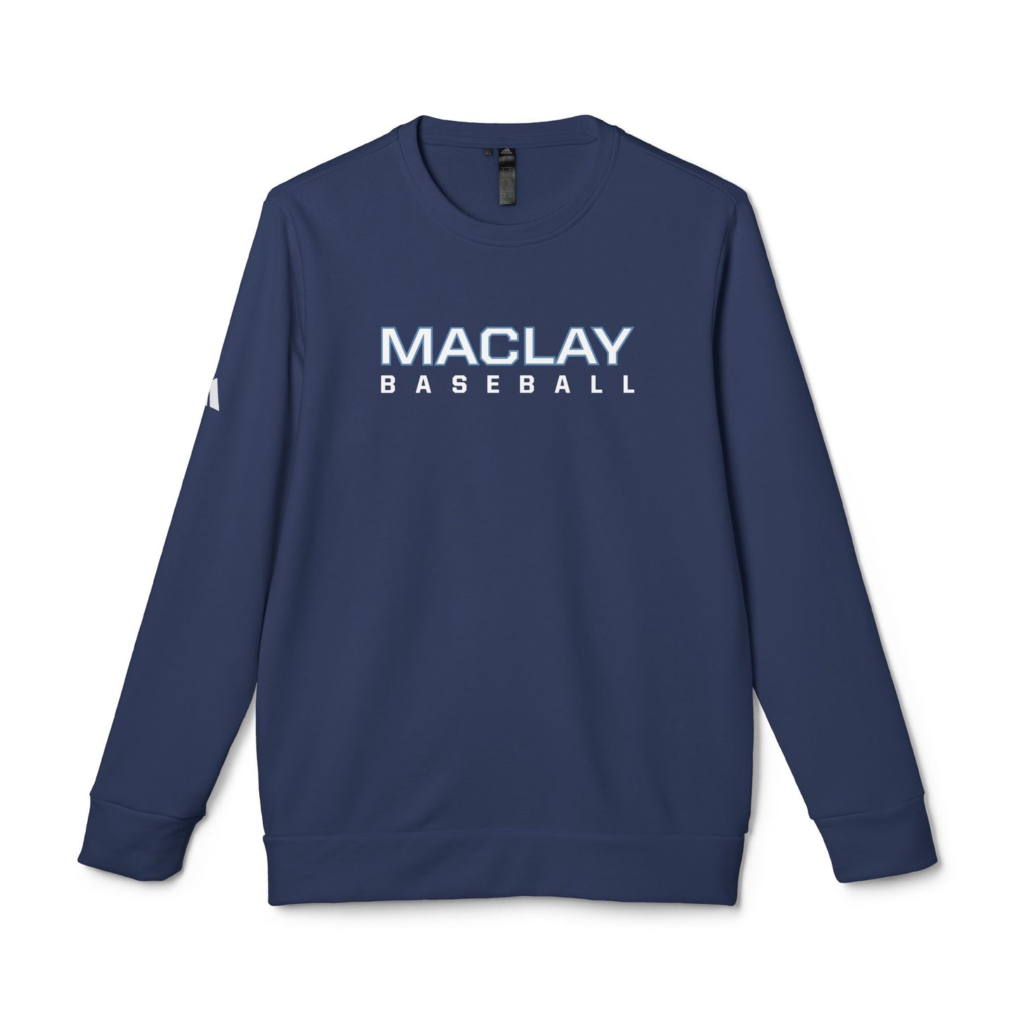 Adult Adidas Maclay Baseball Fleece Crewneck Sweatshirt