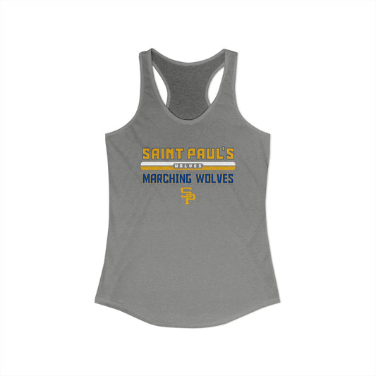 Women's St Paul's Marching Wolves Next Level Racerback Tank
