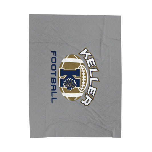 Keller Football Velveteen Plush Blanket (60" x 80")