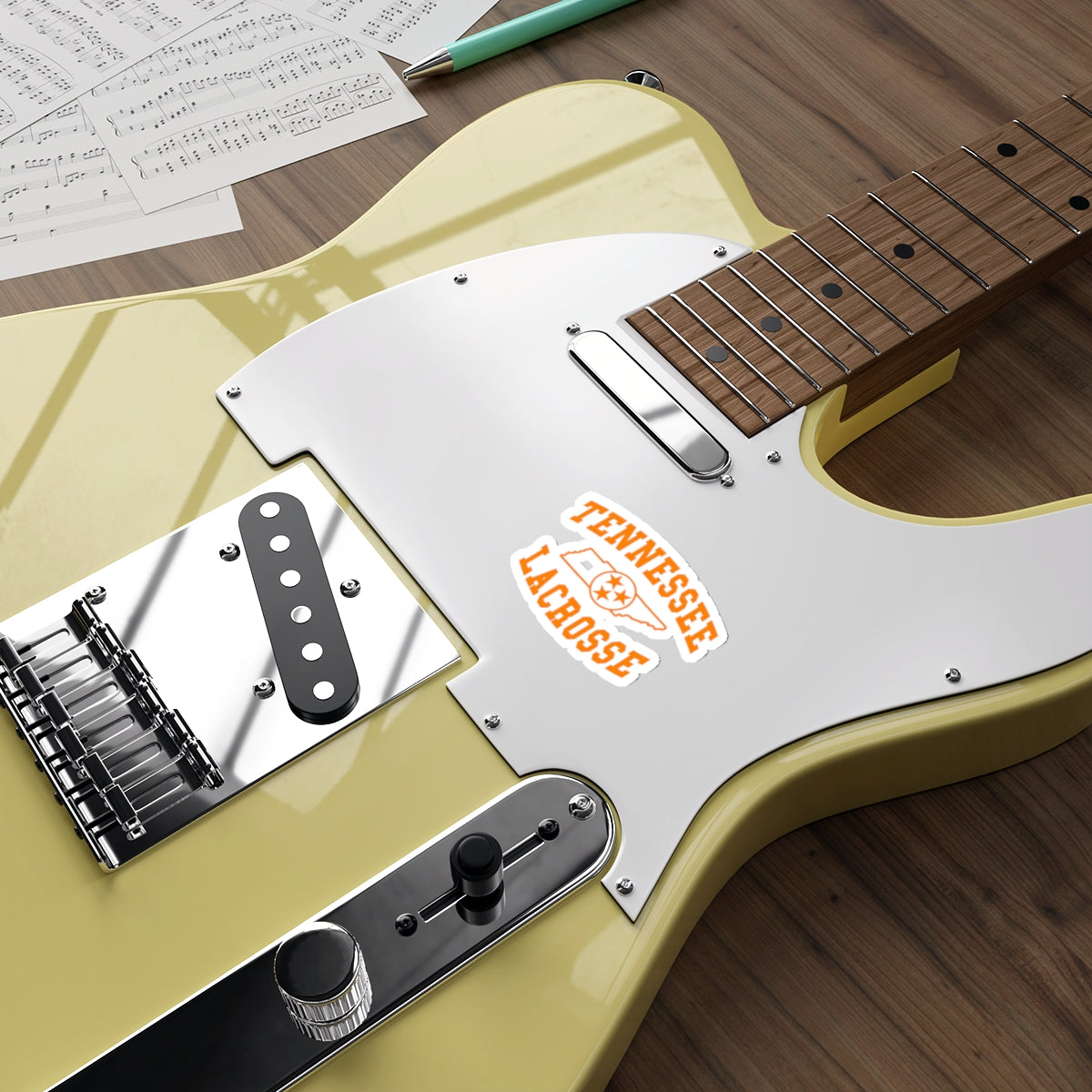 Tennessee Lacrosse Die-Cut Sticker (3x3, 4x4)
