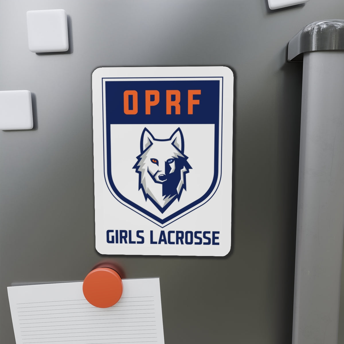 OPRF Lacrosse Corner Die-Cut Magnets