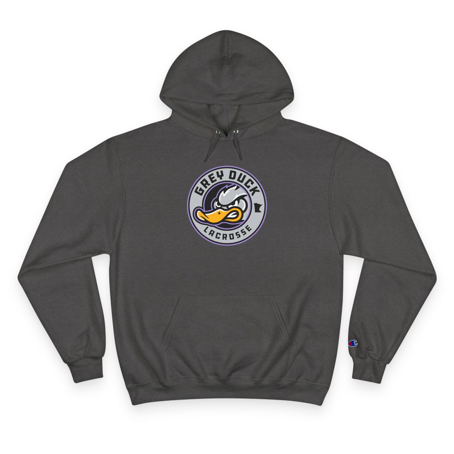 Adult Grey Duck Lacrosse Champion Hoodie
