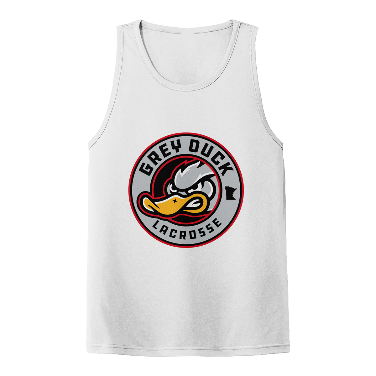 Adult Grey Duck Lacrosse Sport-Tek PosiCharge Competitor Tank