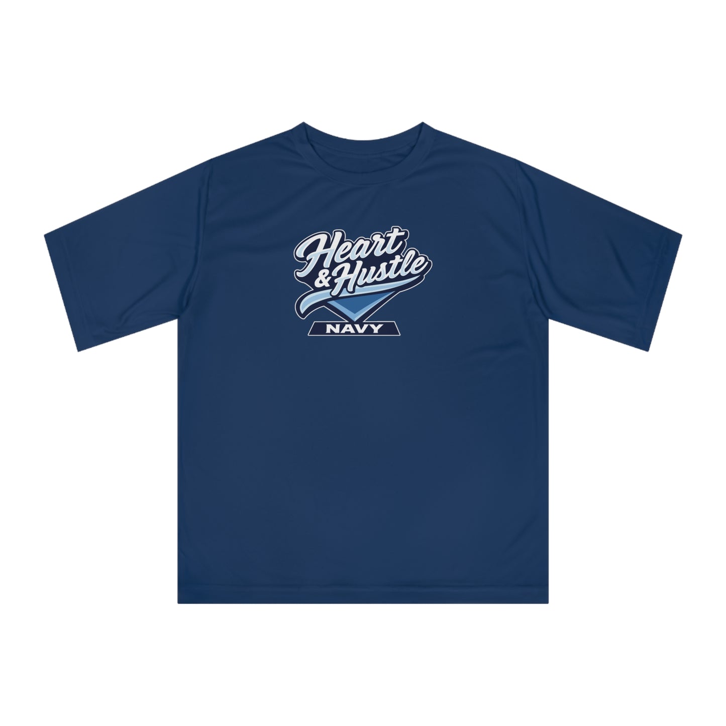 Adult Heart and Hustle Baseball Team 365 Performance T-shirt