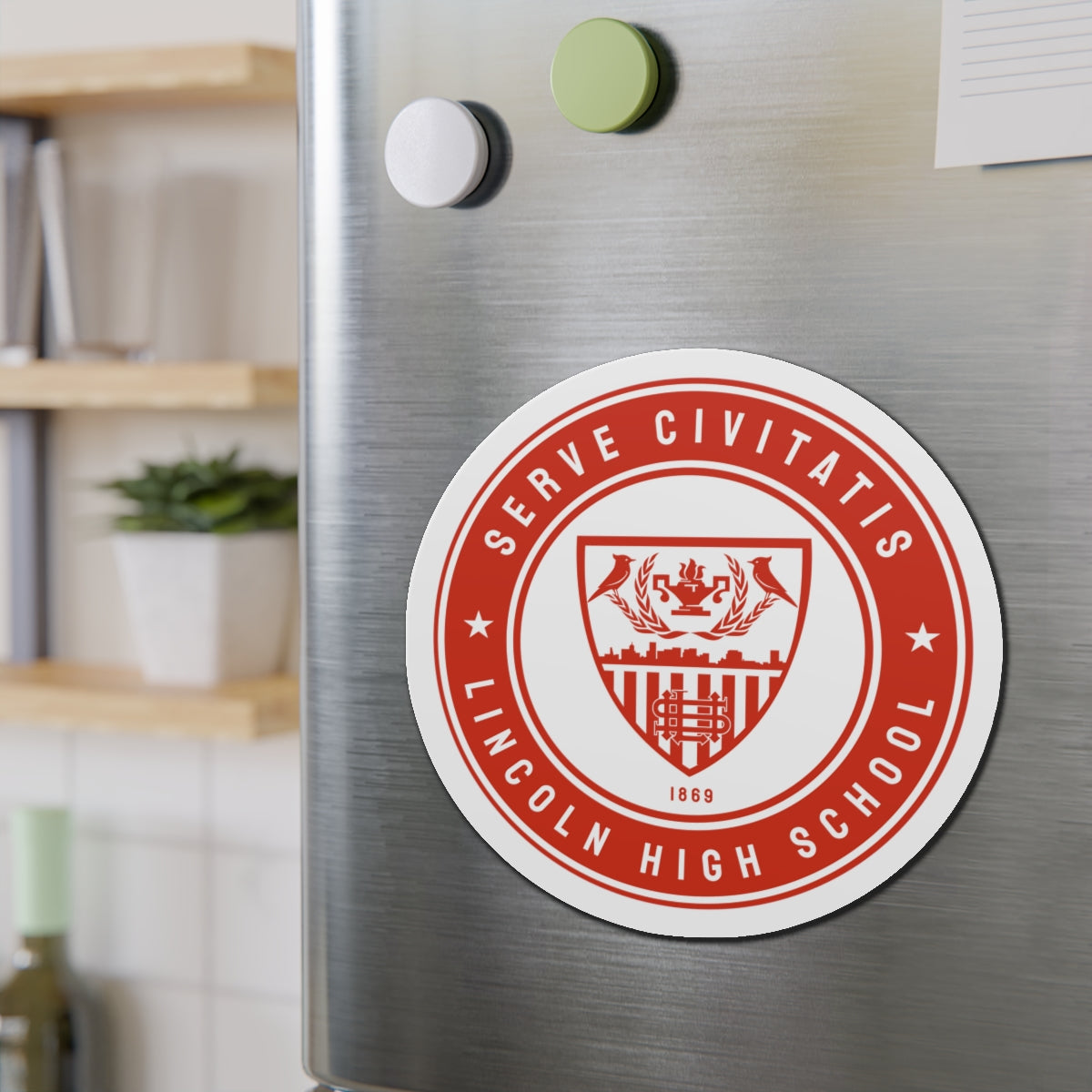 Lincoln Lacrosse Die-Cut Magnet