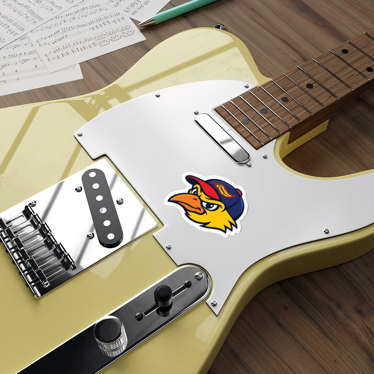 Mudhens Baseball Die Cut Stickers