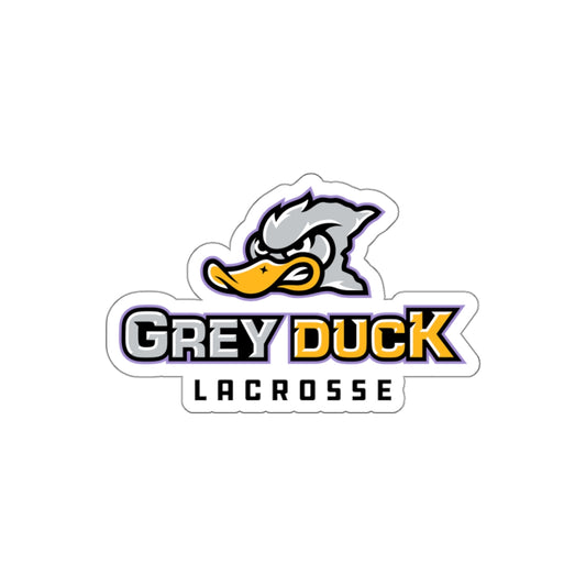 Grey Duck Lacrosse Die-Cut Sticker