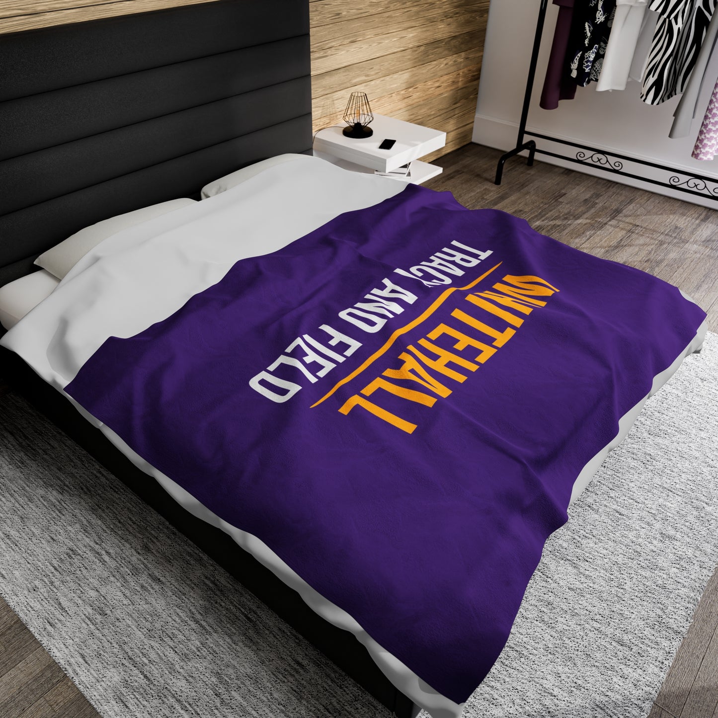 Whitehall Track Velveteen Plush Blanket (60" x 80")