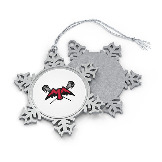 Montrose Lacrosse Pewter Snowflake Ornament