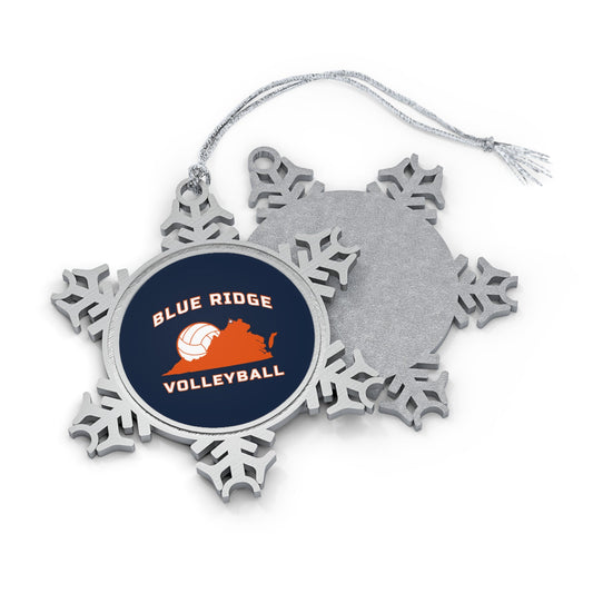 Blue Ridge Volleyball Pewter Snowflake Ornament