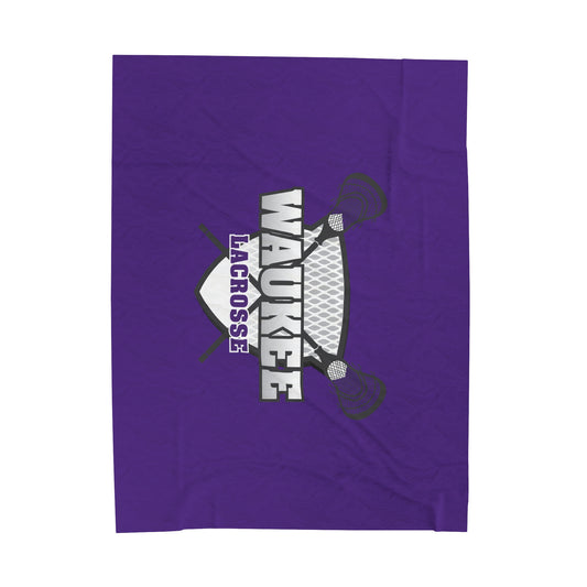 Waukee Lacrosse Velveteen Plush Blanket (60" x 80")