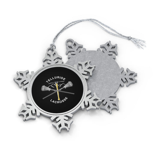 Telluride Lacrosse Pewter Snowflake Ornament