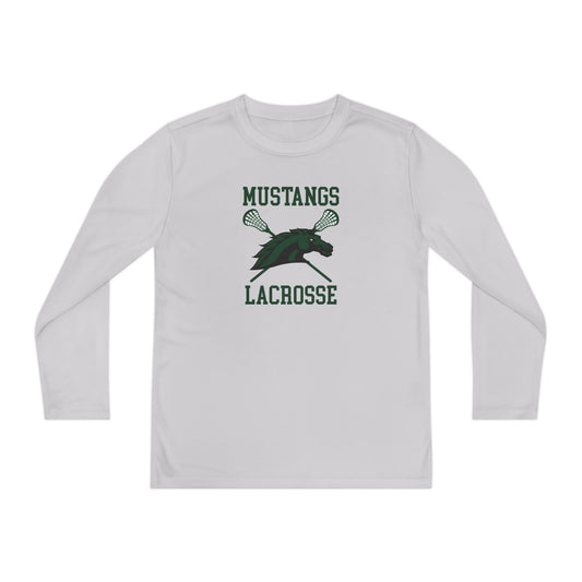 Youth Mustangs Lacrosse Sport-Tek Performance Long Sleeve Shirt