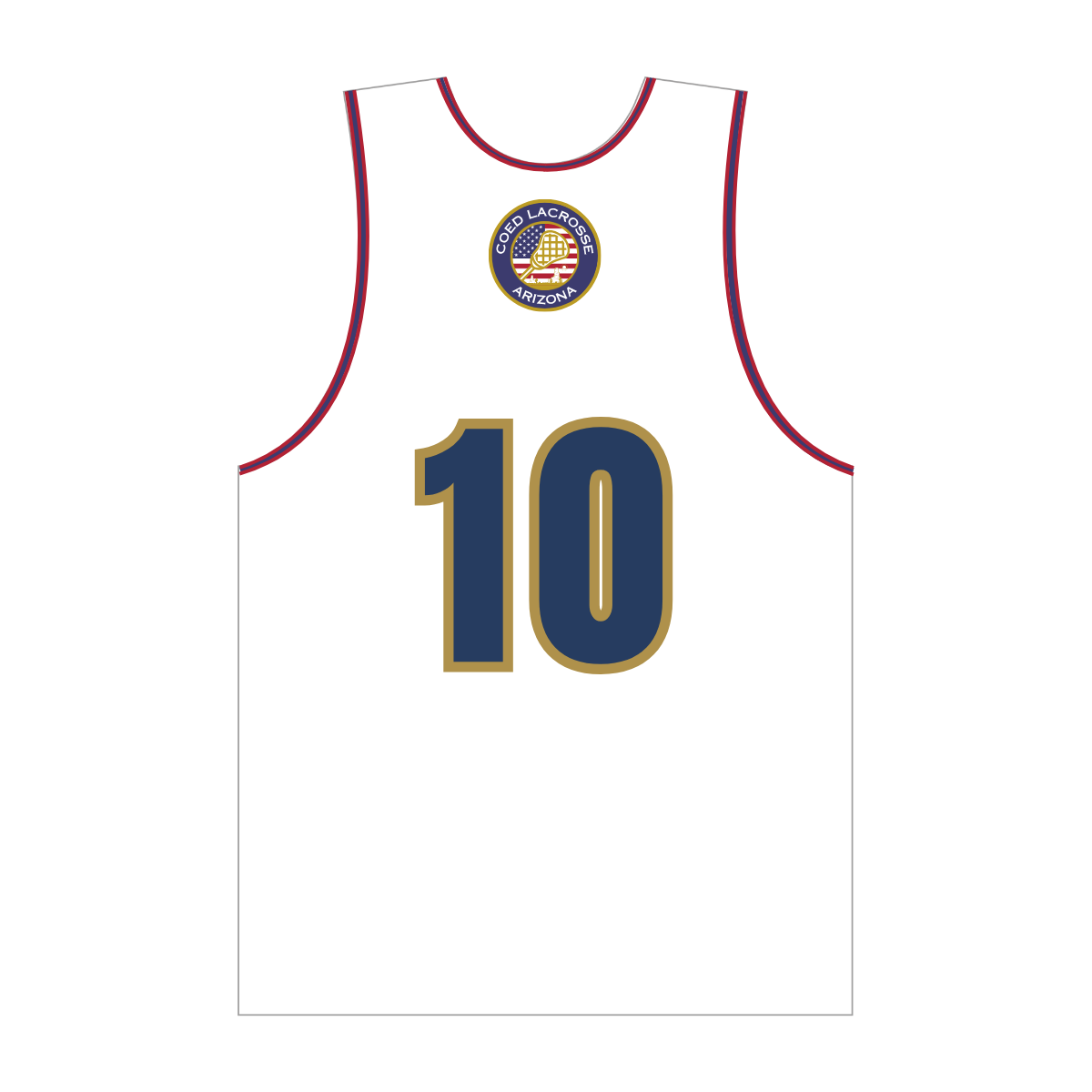 Coed Lacrosse Reversible Performance Pinnie - USA