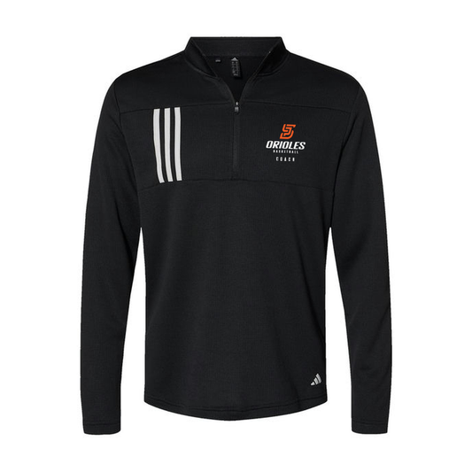 Adidas 3-Stripes Quarter-Zip Pullover with SLP Orioles Basketball embroidery