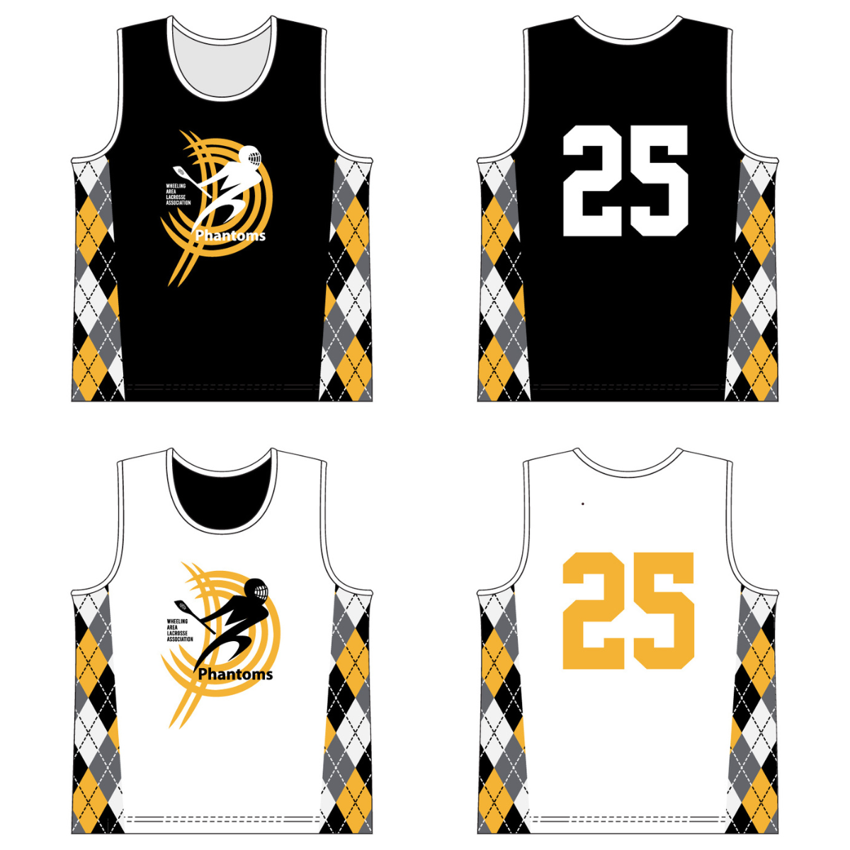 Phantoms Lacrosse Secondslide Reversible Pinnie