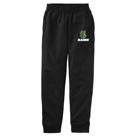 Youth Rams Port & Company Fleece Joggerr