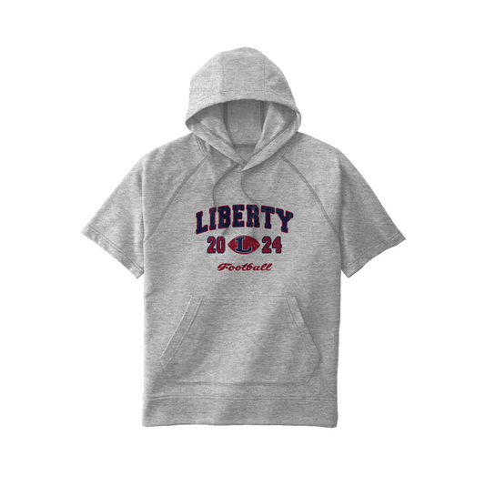 Adult Liberty Football Tri-Blend Fleece S/S Hooded Pullover