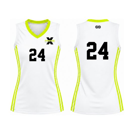 Sleeveless Volleyball Jersey — White / Volt