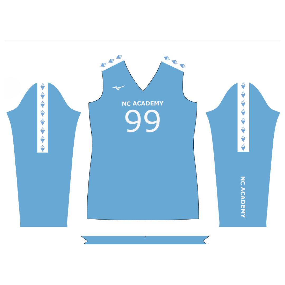 NC Academy Mizuno Long Sleeve Team Jersey - Blue