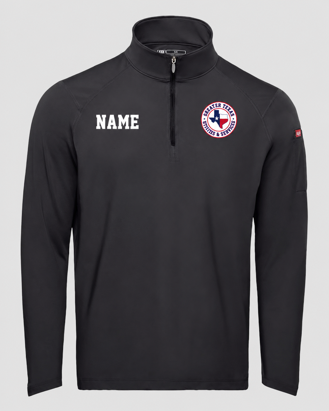 Men's Performance Cadet Collar Quarter-Zip Pullover - Black