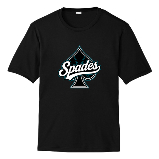 Adult Spades Sport-Tek PosiCharge Competitor Tee - Black front
