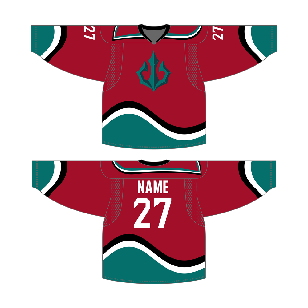 Tacoma Triton box lacrosse jersey front and back
