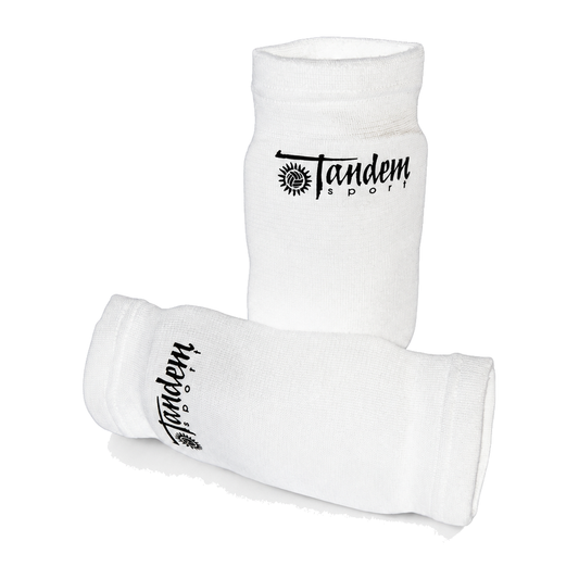 Heat VBC Optional White Tandem Elbow Pads — product-only image on white