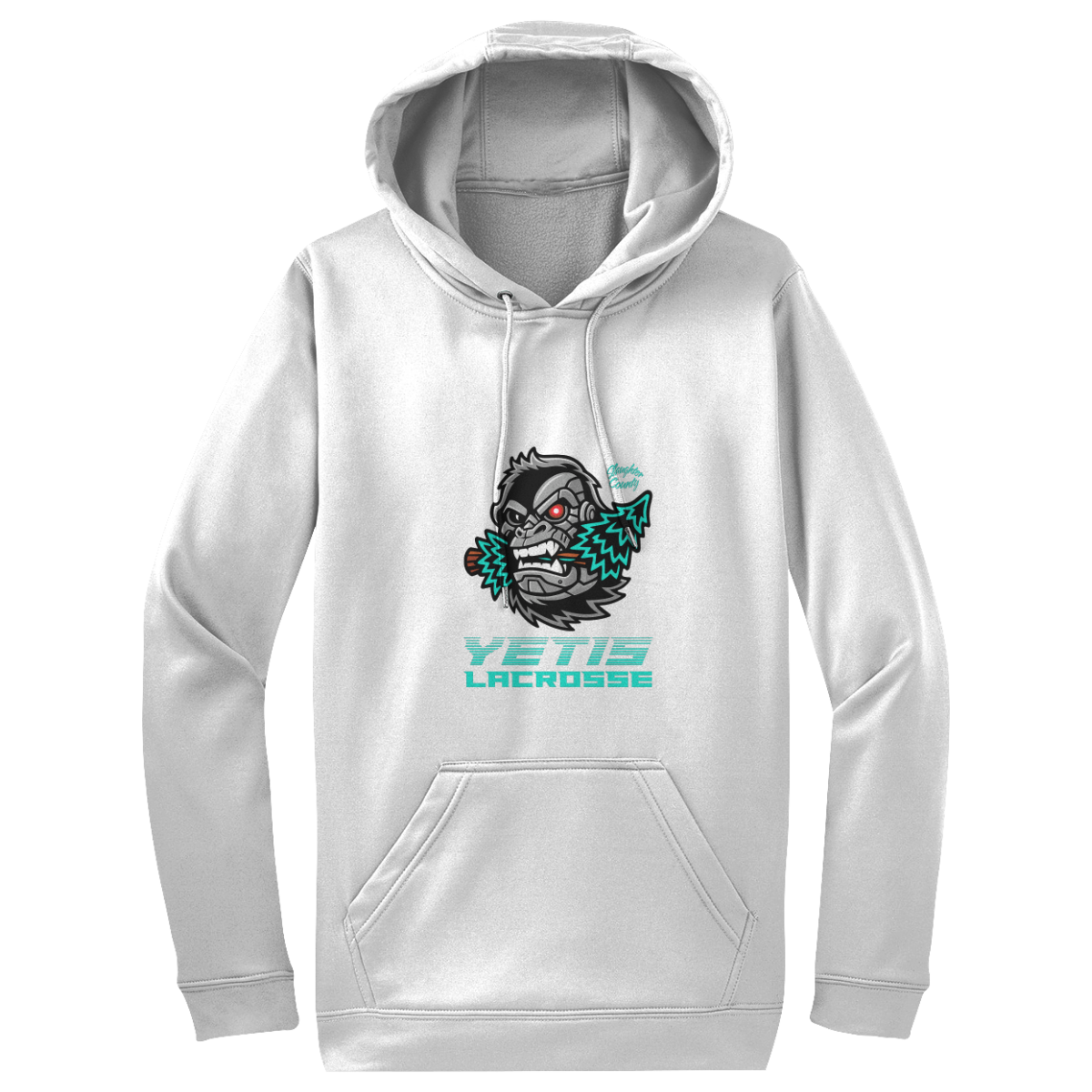 Adult Slaughter County Yetis Lacrosse Sport-Tek Sport-Wick Fleece Hoodie