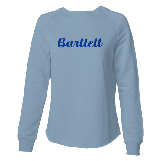 Women's Bartlett HS Lacrosse Wave Wash Crewneck Sweatshirt