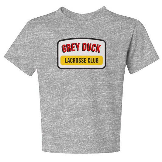 Youth Grey Duck Lacrosse Jerzees Dri-Power Blend T-Shirt