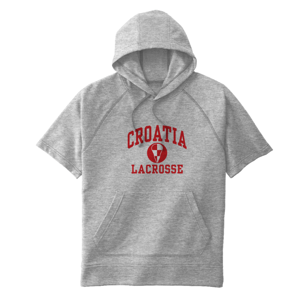 Adult Croatia Lacrosse Sport-Tek Tri-Blend SS Hoodie