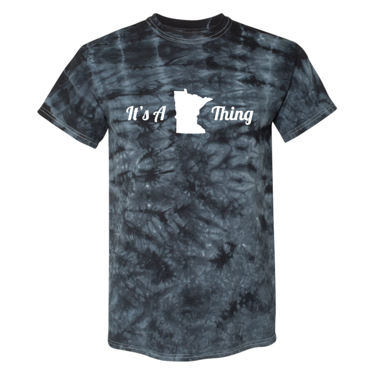 Adult Grey Duck Lacrosse Dyenomite Crystal Tie-Dyed T-Shirt