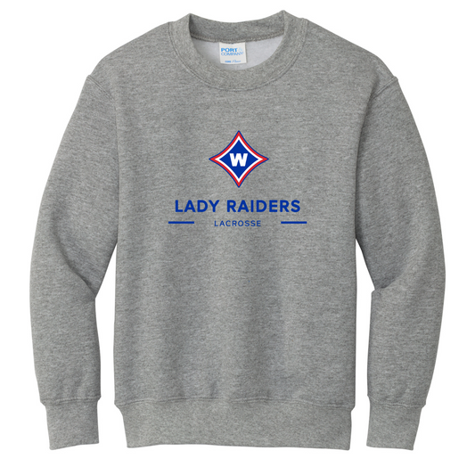 Youth Walton Girls Lacrosse Port & Company Crewneck Sweatshirt