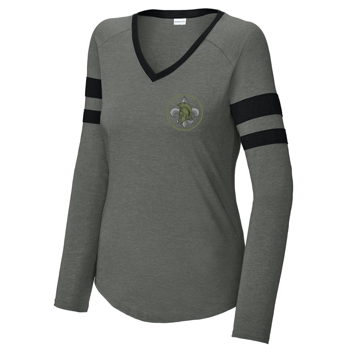 Women's NOD SRT Sport-Tek Halftime Stripe V-Neck LS