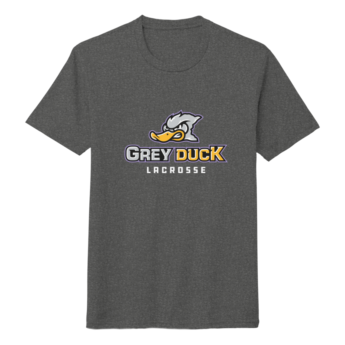 Adult Grey Duck Lacrosse District Perfect Tri Tee