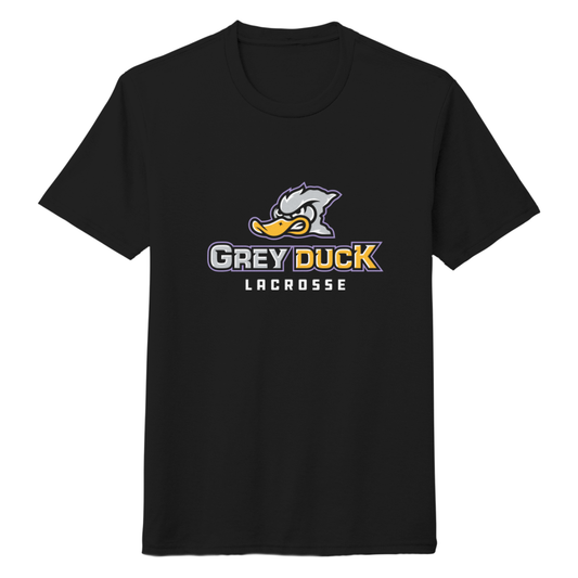 Adult Grey Duck Lacrosse District Perfect Tri Tee