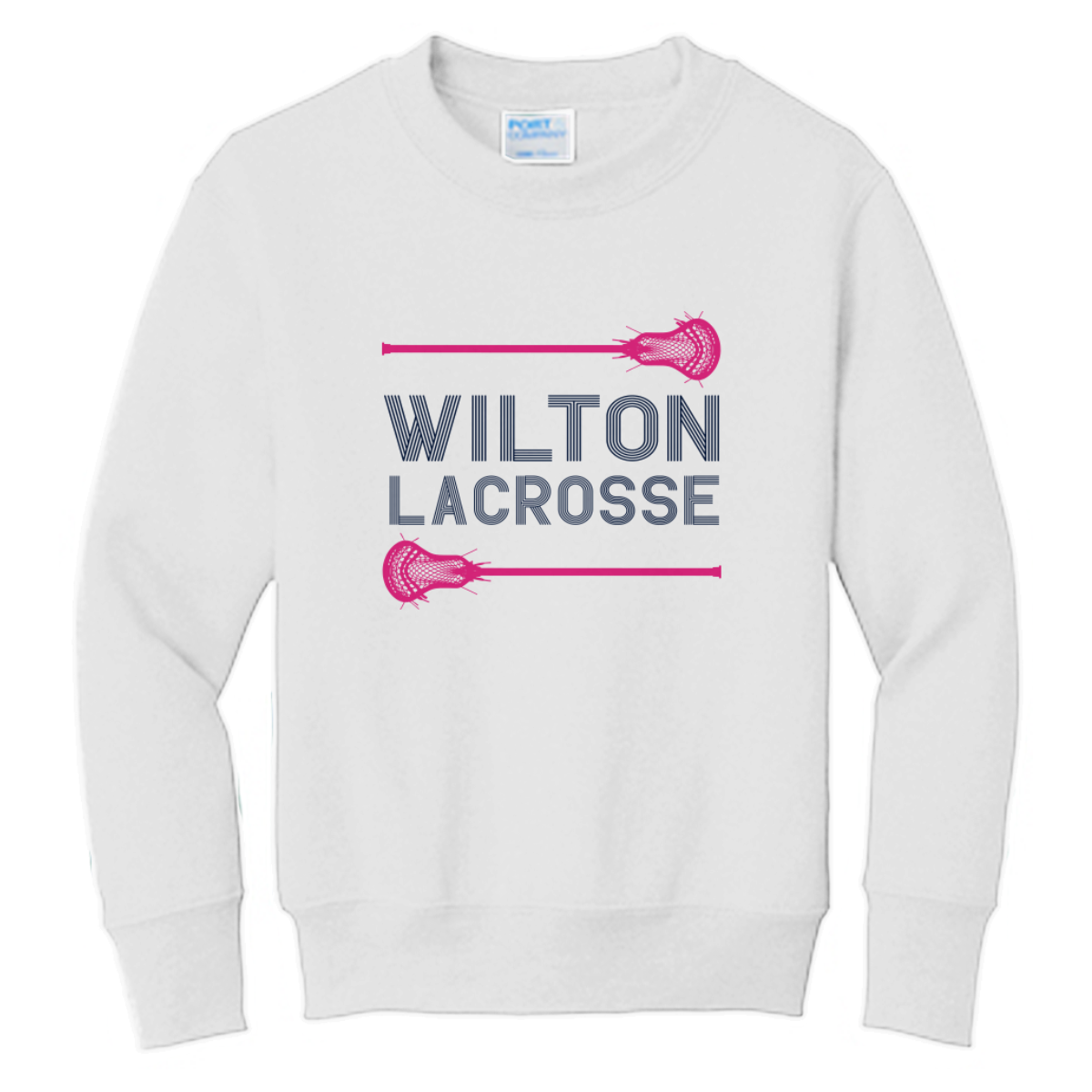 Youth Wilton Lacrosse Port & Company Crewneck Sweatshirt