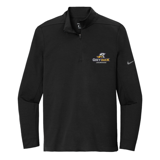 Adult Grey Duck Lacrosse Nike Dry 1/2 Zip Cover Up